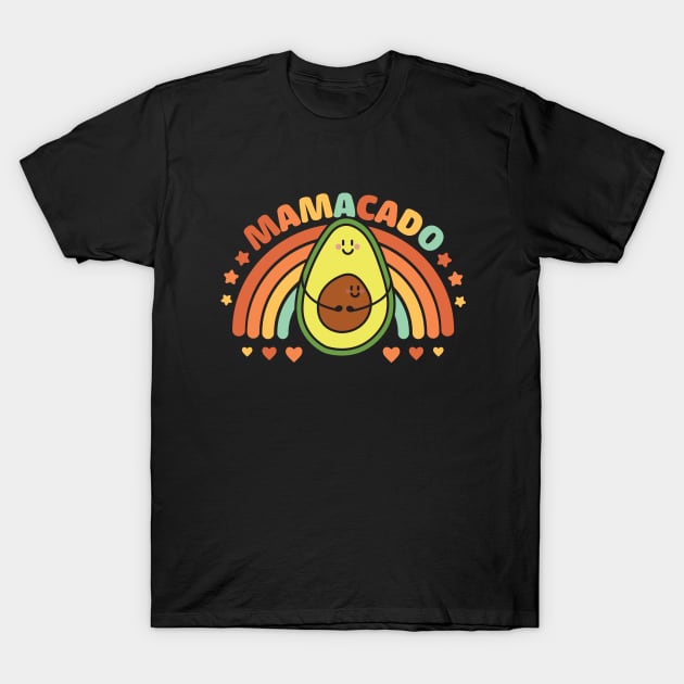 Mamacado Avocado Rainbow T-Shirt by nhatartist